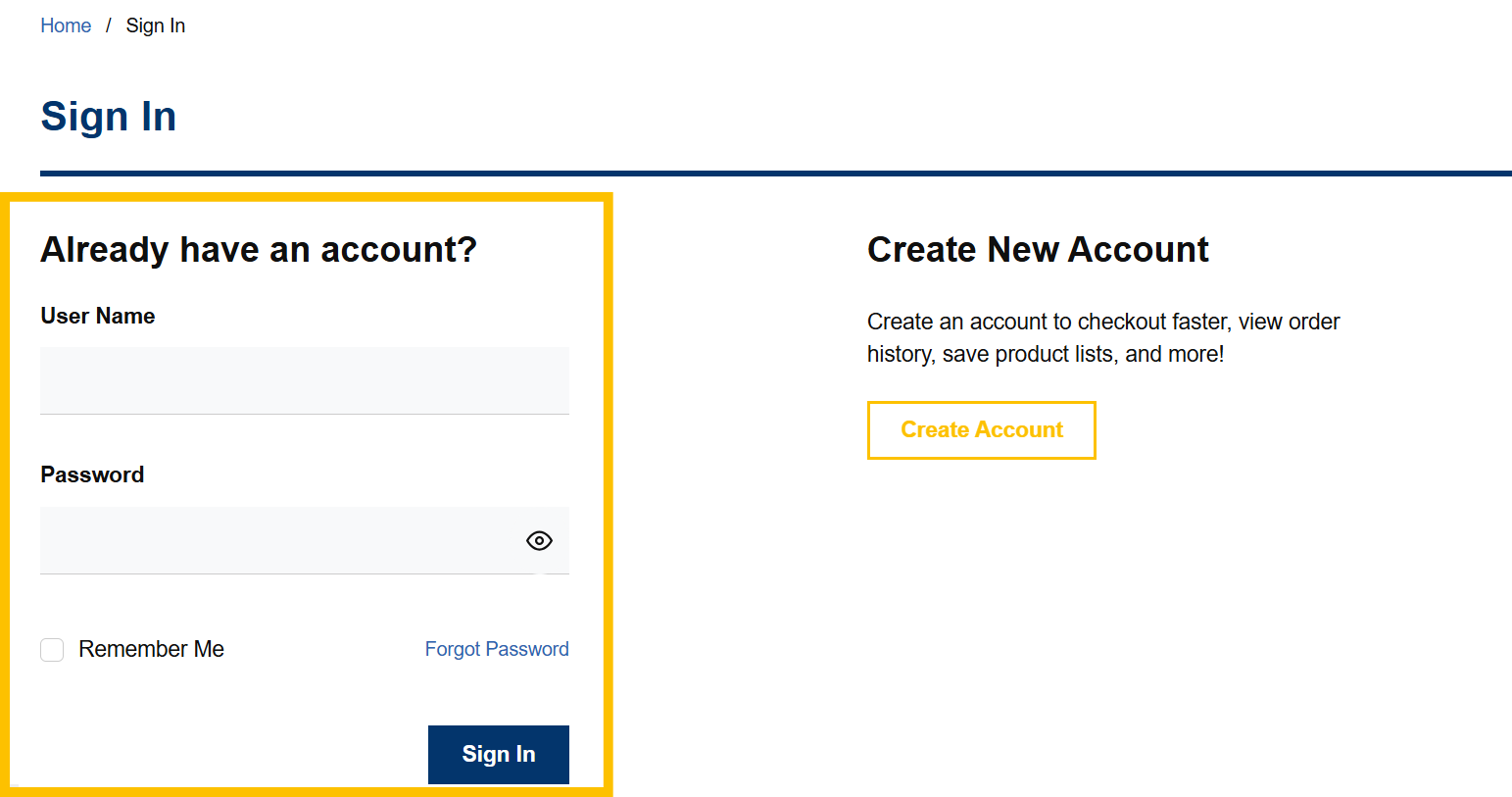 log in