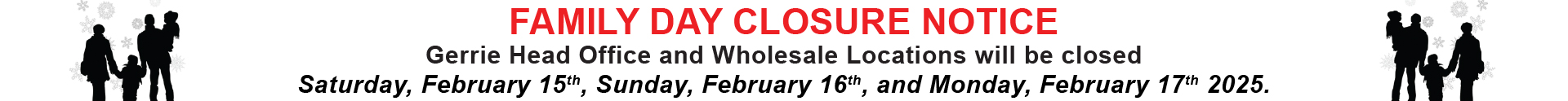 Image 2: Family Day Closure